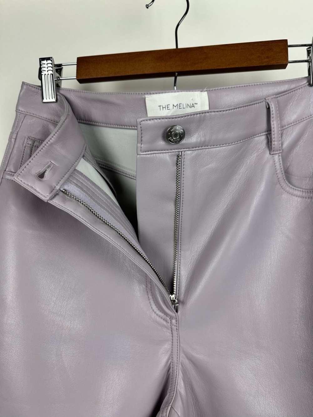 Aritzia Wilfred Melina Pant Vegan Leather High Rise Straight Leg - Picture 11 of 16